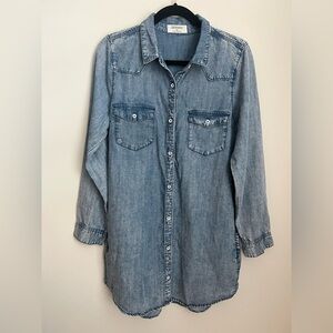 Zenana Women’s Long Sleeve Denim Dress S